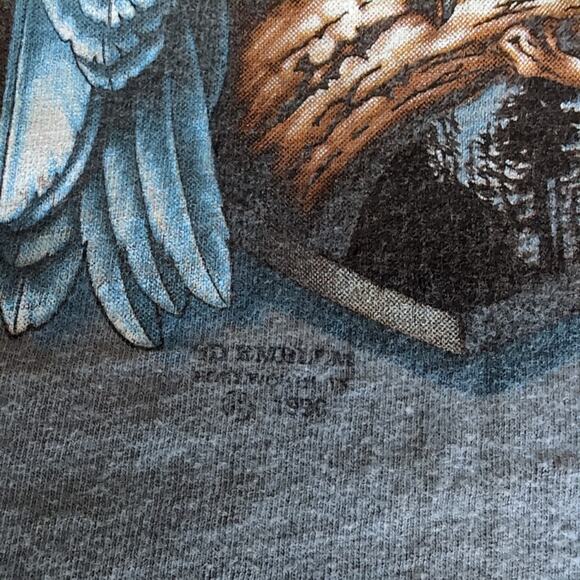 VTG 1990 Harley Davidson 3D Emblem T Shirt XL Single Stitch 90s Eagle Shield - Picture 4 of 11